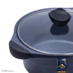 نمای جلو سرویس تفلون قابلمه و تابه 6 پارچه عروس مدل موج طراحی و جزئیات کلیدی