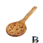 نمای جلو سرویس کفگیر و ملاقه ۷ پارچه چوبلمه مدل افرا برچسب کیسه و وزن