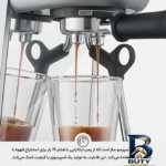 نمای جلو اسپرسو ساز سیج مدل Bambino با طراحی زیبا طراحی و جزئیات کلیدی
