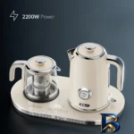 نمای جلو چای ساز کنار هم فلر مدل TS 490 طراحی و جزئیات کلیدی