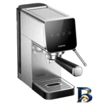 نمای جلو اسپرسو ساز شیائومی مدل semi automatic با ظرفیت 900 میلی لیتر طراحی و جزئیات کلیدی