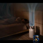 نمای کناری دستگاه تصفیه کننده هوا خانگی ۲مرحله ای دایسون مدل HushJet Compact HJ۱۰ اصل عمق قاب و پروفایل