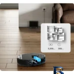 نمای کناری جارو رباتیک دریم مدل D۱۰s Pro اصل عمق قاب و پروفایل
