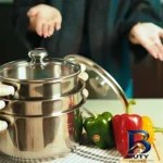 نمای بسته بندی سرویس پخت و پز ۵ پارچه پارس استیل مدل رایکا سه لایه برچسب و بسته بندی