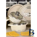نمای بسته بندی سرویس پخت و پز ۳۳ پارچه ایتالیاB ام جی اس کد 800185 برچسب و بسته بندی