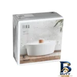 نمای بسته بندی سرویس قابلمه نیوفلیم FIKA با روکش سرامیکی و نچسب برچسب و بسته بندی