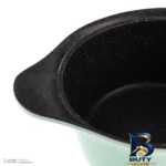 نمای جزئیات سرویس تابه و قابلمه گرانیتی ۱۲ پارچه ام جی اس مدل KC۱۲۱۶ اصل پرداخت و جزئیات مواد