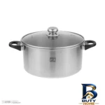 نمای کناری سرویس پخت و پز 8 پارچه پارس استیل مدل سه لایه کد 08 پروفایل و ساختار