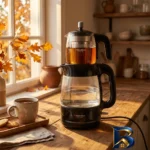 نمای جزئیات چای ساز روی هم همیلتون مدل HTT-۵۲۴۰ اصل پرداخت و جزئیات مواد