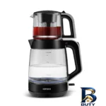 نمای جزئیات چای ساز روی هم کاراجا مدل Glass Tea XL پرداخت و جزئیات مواد