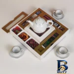 نمای جزئیات جعبه پذیرایی تی بگ مدل آراد پرداخت و جزئیات مواد