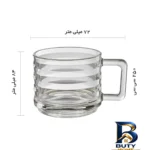 نمای جزئیات لیوان پاشاباغچه مدل Bricks کد 55833 بسته شش عددی پرداخت و جزئیات مواد