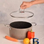 نمای کناری سرویس قابلمه گرانیت ۴ پارچه مدل A۲۴۲۰ اصل پروفایل و ساختار