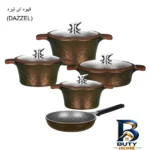 نمای کناری سرویس پخت و پز 9 پارچه جی فی نی کد 01 پروفایل و ساختار