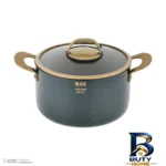 نمای کناری سرویس قابلمه و تابه گرانیتی ۱۱ پارچه بی وی کی مدل گلکسی کد VK۷۱۴۶۱۱ اصل پروفایل و ساختار