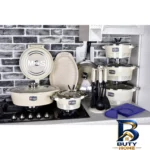 نمای کناری سرویس پخت و پز ام جی اس ۲۵ پارچه طرح جرمنی A کد 800361 پروفایل و ساختار