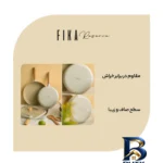 نمای کناری تابه نیوفلیم نچسب با در شیشه ای و دسته چوبی پروفایل و ساختار