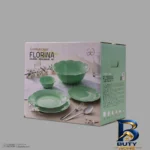 نمای کناری سرویس غذاخوری اوپال ۲۶ پارچه ۶ نفره مدل گلدن Florina پروفایل و ساختار