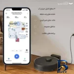 نمای در اتاق جارو رباتیک دریم مدل D۱۰s Pro اصل سبک دیواری و مرجع اندازه