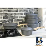 نمای جلو سرویس پخت و پز ۱۰ پارچه مدل M.B.H طراحی و جزئیات کلیدی