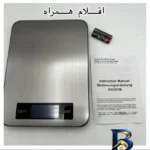 نمای جلو ترازوی آشپزخانه مدل ۱۰KG-۱G Stainless Steel اصل طراحی و جزئیات کلیدی