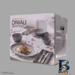 نمای جلو سرویس غذاخوری اوپال ۲۶ پارچه ۶ نفره مدل گلدن Olive Florina طراحی و جزئیات کلیدی