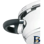 نمای جلو زودپز دوقلو WMF مدل پرفکت با جنس استیل طراحی و جزئیات کلیدی