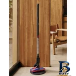 نمای جلو جارو شارژی هوشمند دایسون مدل Fluffycones Pencilvac درجه و بسته بندی زعفران