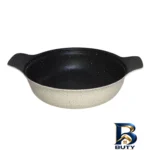 نمای جلو تابه چدن نچسب با کفه سه لایه و قابلیت گریل طراحی و جزئیات کلیدی