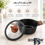 نمای بسته بندی سرویس قابلمه و تابه گرانیتی ۱۵ پارچه دونار مدل Novara برچسب و بسته بندی