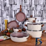 نمای بسته بندی سرویس پخت و پز ۱۲ پارچه اویز مدل سوینگ برچسب و بسته بندی