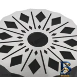 نمای بسته بندی سرویس قابلمه و تابه گرانیتی ۱۳ پارچه تکنو مدل دایموند برچسب و بسته بندی