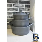 نمای بسته بندی سرویس پخت و پز ۱۰ پارچه مدل M.B.H برچسب و بسته بندی