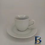 نمای بسته بندی سرویس قهوه خوری ۱۲ پارچه شرکت صنایع چینی تقدیس مدل هتلی برچسب و بسته بندی