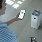 نمای جزئیات دستگاه تصفیه هوا شیائومی مدل 4Pro حرکت و نصب پشتی