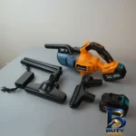 نمای کناری جارو شارژی جنای مدل Cordless Dry Hand Vacuum عمق قاب و پروفایل