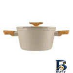 نمای بسته بندی سرویس قابلمه و تابه گرانیت ۸ پارچه لیدوما مدل برگهوف برچسب و بسته بندی