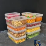 نمای جزئیات ظرف نگهدارنده مدل Extra بسته ۲۵ عددی پرداخت و جزئیات مواد