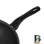 نمای جزئیات تابه گرانیت تکنو با سوپاپ بخار و دسته جداشونده پرداخت و جزئیات مواد