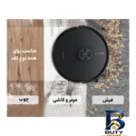 نمای جزئیات جارو رباتیک اکووکس مدل DEEBOT Y۱ PRO اصل حرکت و نصب پشتی