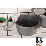 نمای جزئیات سرویس قابلمه و تابه گرانیت ۱۰ پارچه ای.ام.دی مدل MODERN پرداخت و جزئیات مواد