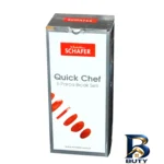 نمای بسته بندی سرویس چاقو ۶ پارچه مدل Quick chef شفر برچسب و بسته بندی