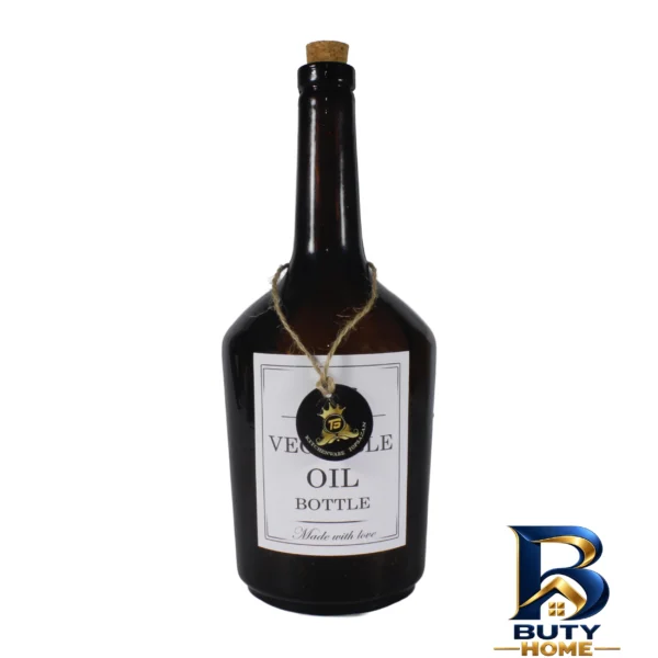 نمای بسته بندی بطری شیشه ای مدل Oil Bottle کد 03 برچسب و بسته بندی