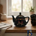 نمای بسته بندی قوری مدل رز کد 11203xiloveyou با گنجایش 650 میلی لیتر برچسب و بسته بندی