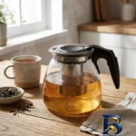 نمای بسته بندی قوری پیرکس مدل glass teapot برچسب و بسته بندی