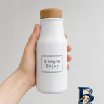 نمای بسته بندی بطری شیر مدل Simple Enjoy با ظرفیت 0.5 لیتر برچسب و بسته بندی