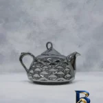 نمای بسته بندی قوری مدل مشبک با طراحی زیبا برچسب و بسته بندی