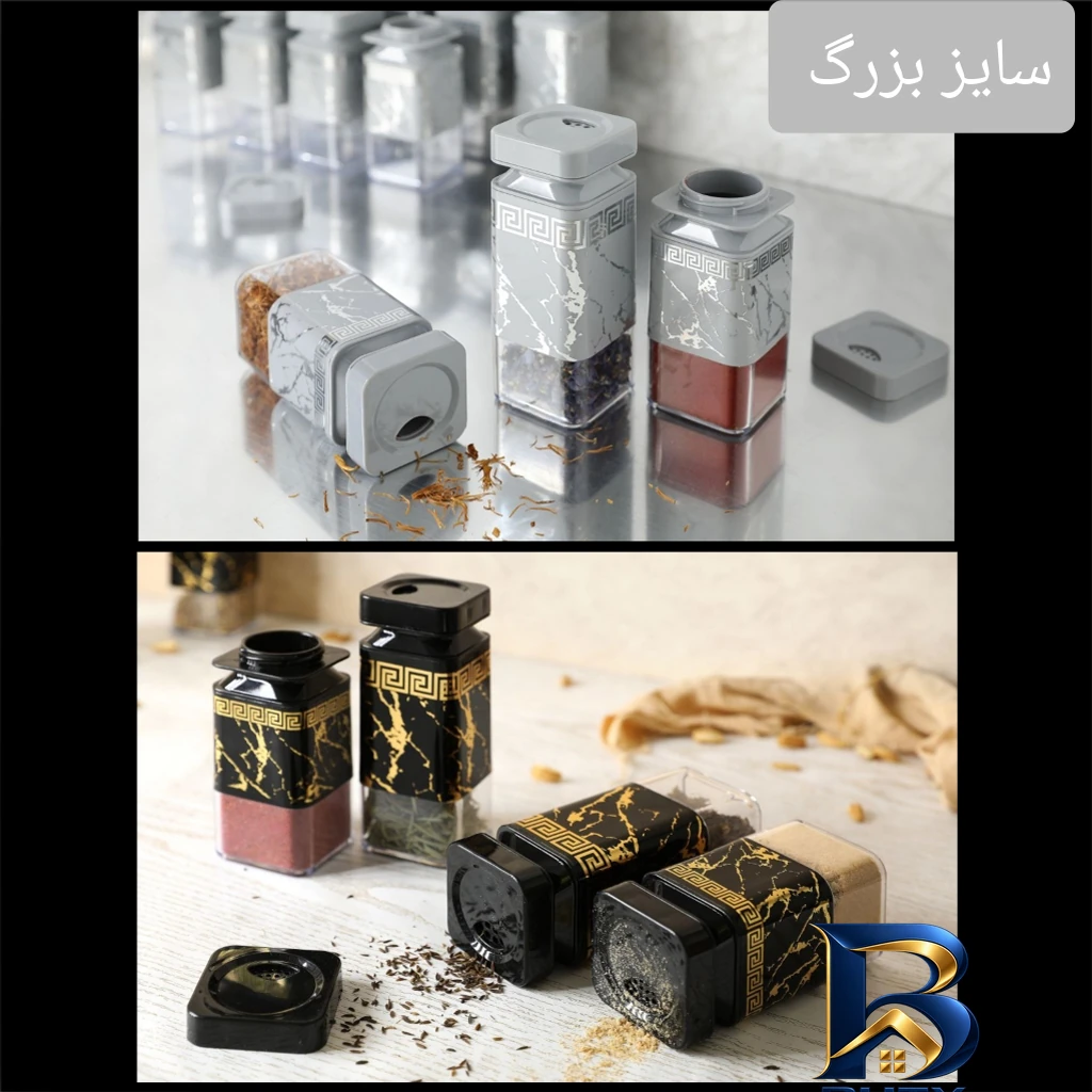 نمای بسته بندی جاادویه مربع طرح ماربل کد 2 بسته 2 عددی برچسب و بسته بندی