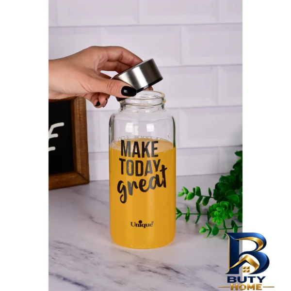 نمای بسته بندی بطری یونیک طرح make today کد 3054 برچسب و بسته بندی