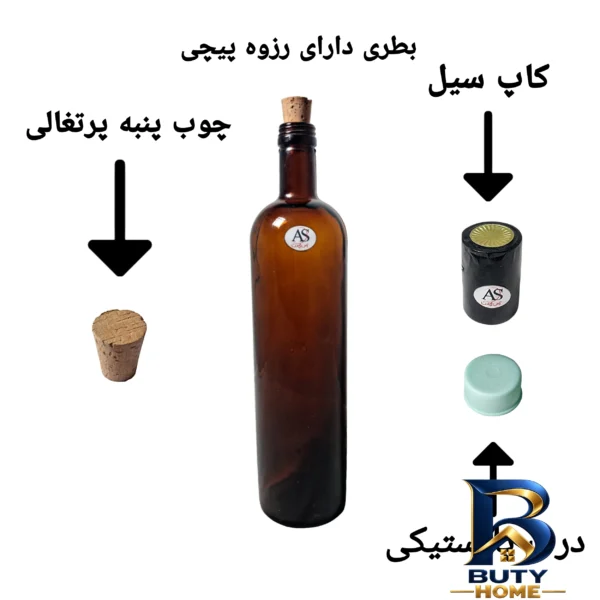 نمای بسته بندی بطری آس تجارت مدل S 200 با کیفیت عالی برچسب و بسته بندی